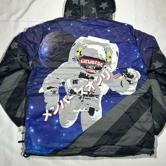 Members Only Astronaut Bomber Jacket Men’s Size L Will Fit XL - Picture 7 of 8